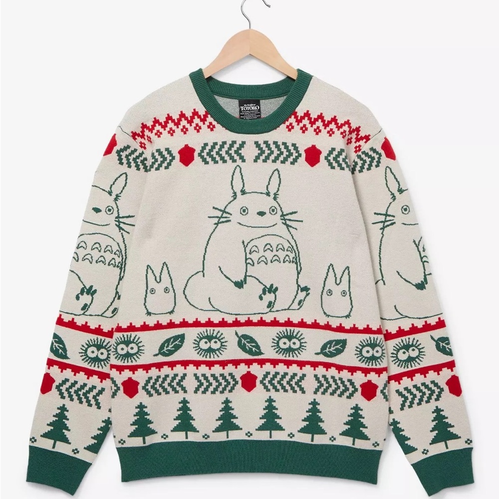 Studio Ghibli My Neighbor Totoro Forest Spirits Holiday Sweater BoxLunch Child’s
